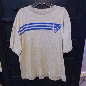 Adidas Cotton Grey Blue Logo